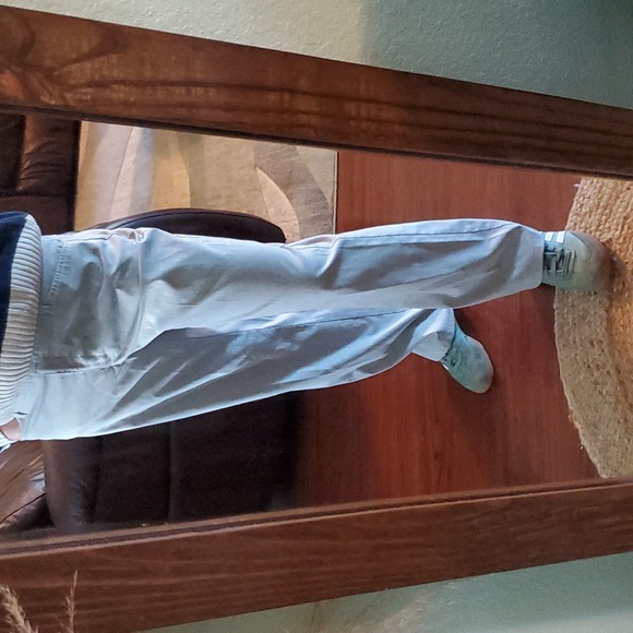 Light gray mid rise loose fit trousers - Picture 16 of 17